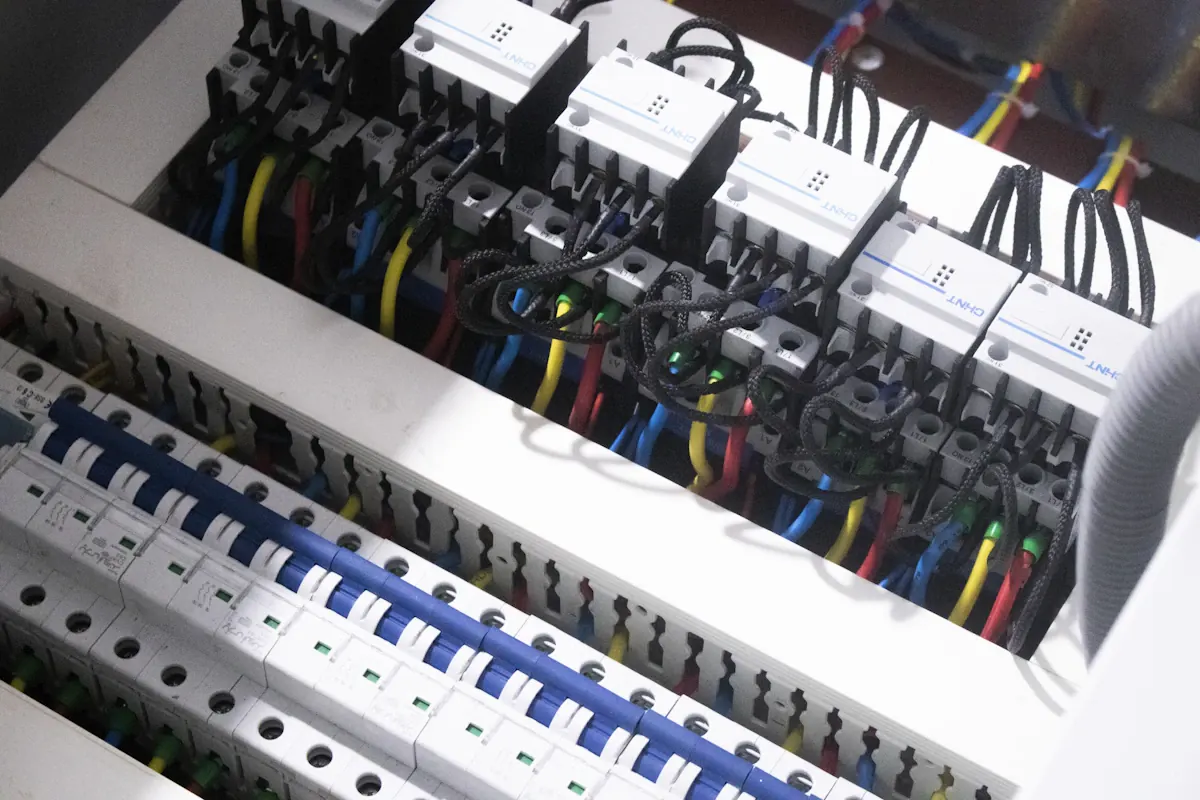 Quadro elétrico residencial com disjuntores