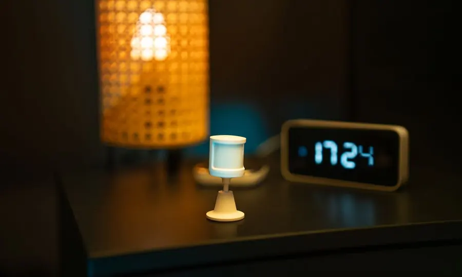 Sensor inteligente instalado em ambiente residencial